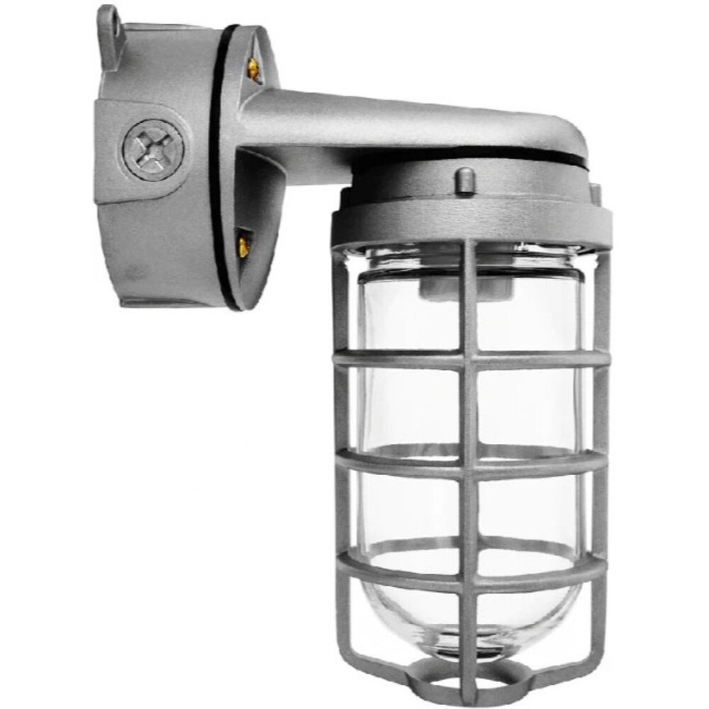 RAB Vaporproof VXBR100DG Cast Aluminum Wall Light with Glass Globe NOS
